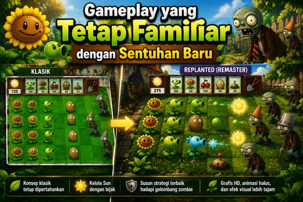 PVZ Replanted: Remaster Klasik dengan Grafis HD dan Fitur Baru Gameplay yang Tetap Familiar dengan Sentuhan Baru