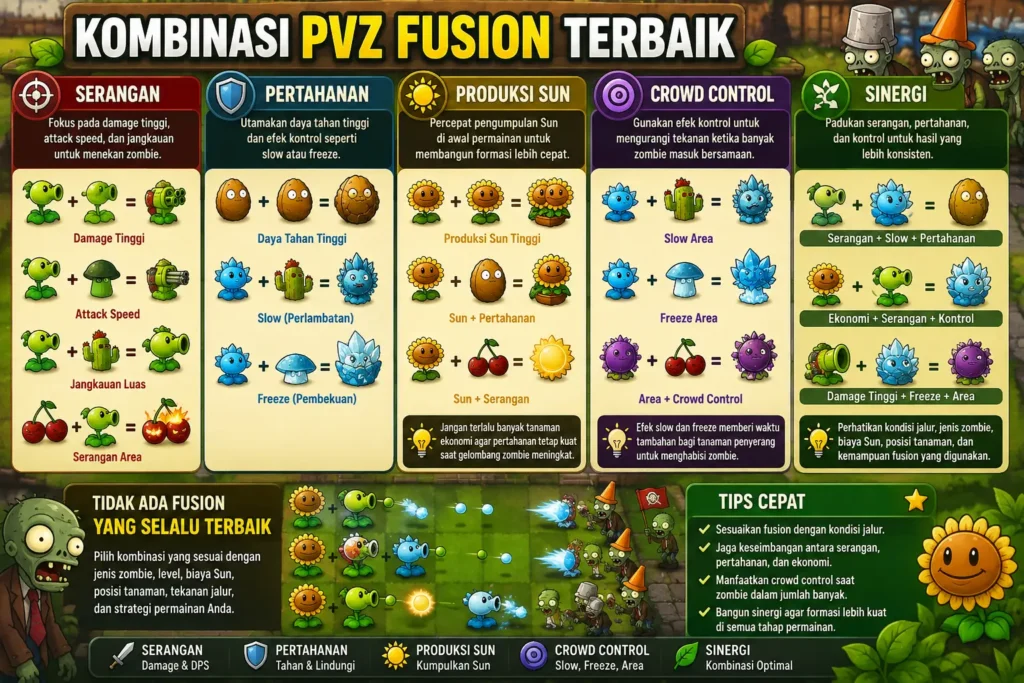 Kombinasi Tanaman PVZ Fusion: Resep dan Panduan Fusion Kombinasi PVZ Fusion Terbaik