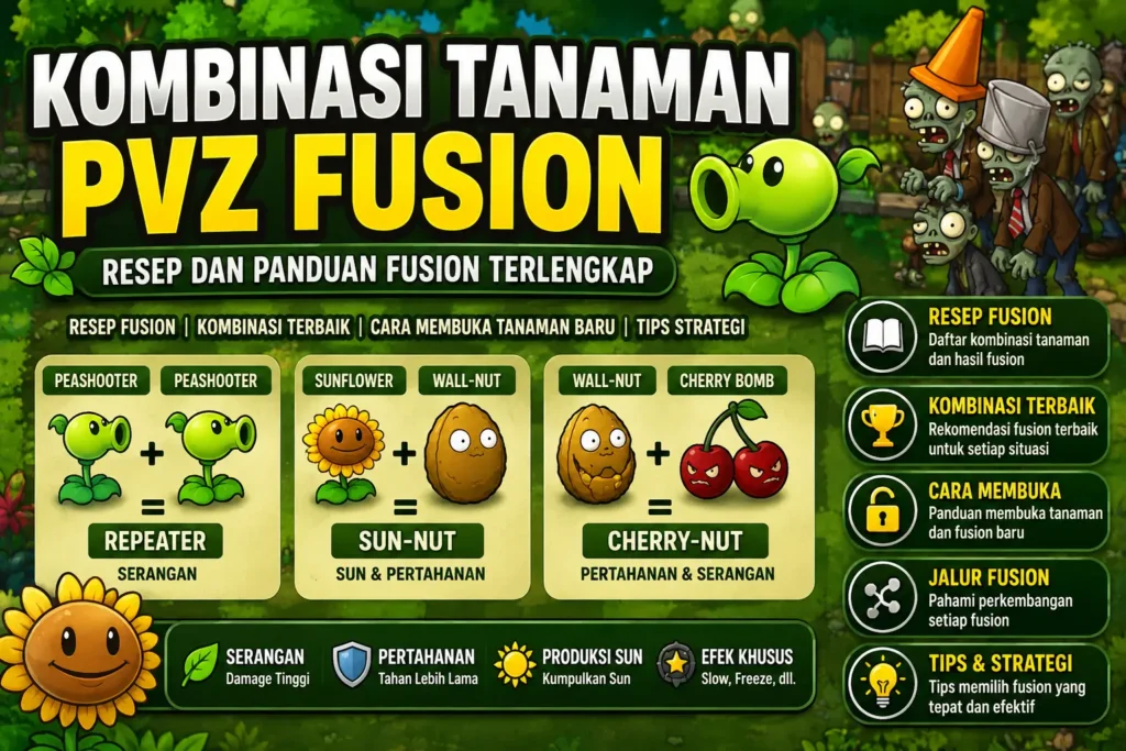 Kombinasi Tanaman PVZ Fusion: Resep dan Panduan Fusion Kombinasi Tanaman PVZ Fusion