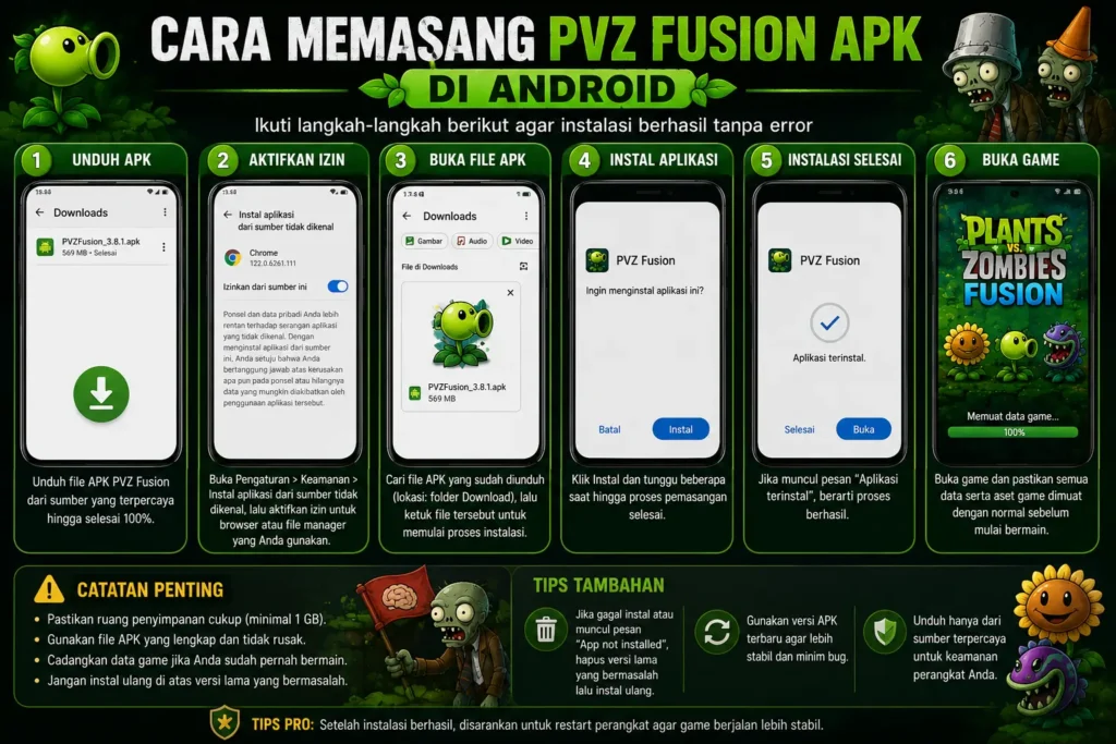 Cara Mengatasi Error PVZ Fusion APK: Solusi Crash, Lag, Black Screen & Gagal Instal Memasang APK MOD di Android