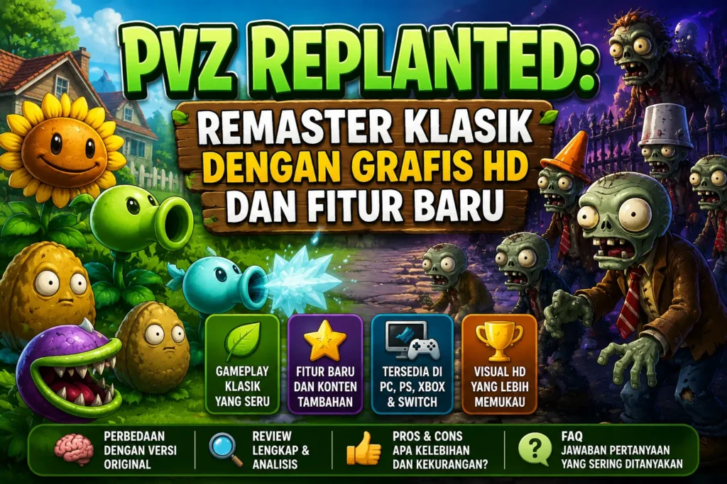 PVZ Replanted: Remaster Klasik dengan Grafis HD dan Fitur Baru PVZ Replanted