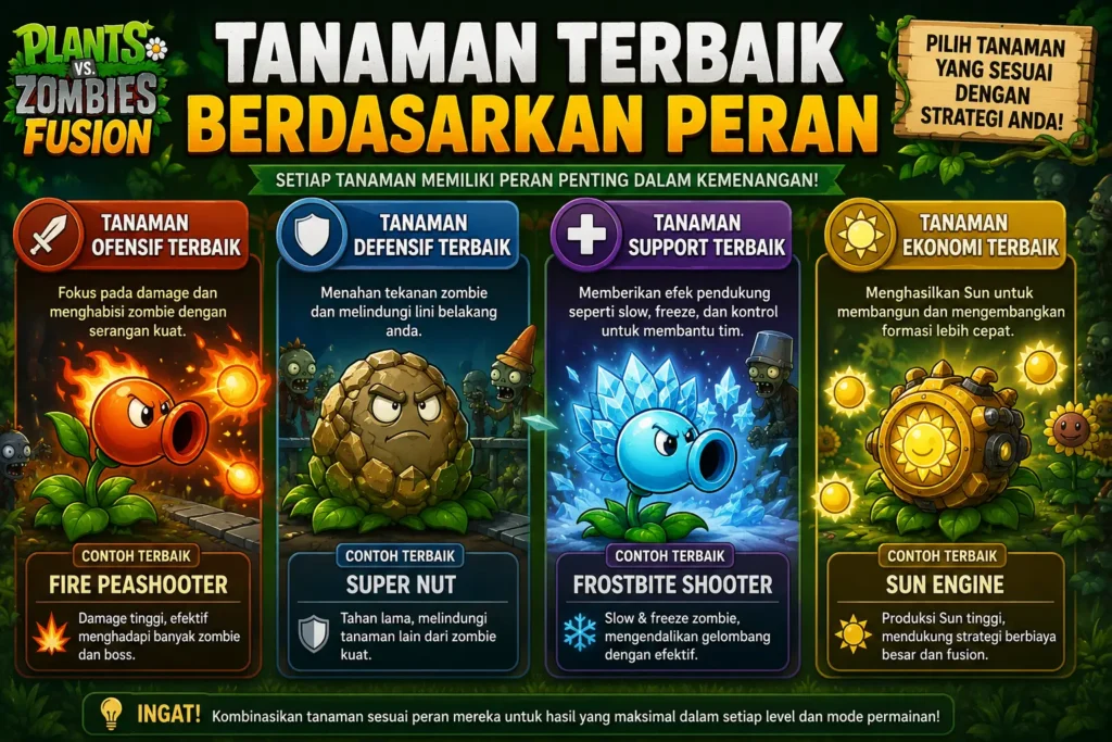 Tier List Tanaman PVZ Fusion: Ranking Tanaman Terbaik Tanaman Terbaik Berdasarkan Peran