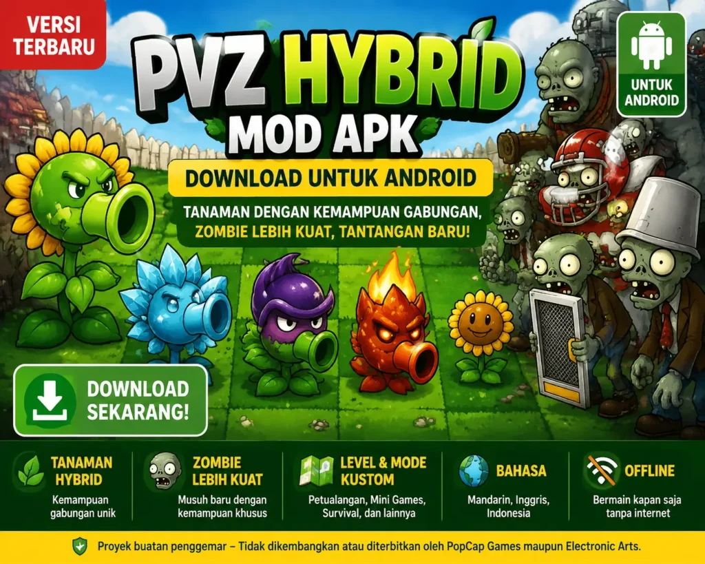 PvZ Hybrid Mod APK Download untuk Android PvZ Hybrid Mod APK