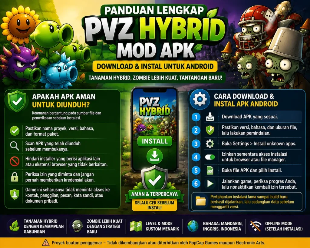 PvZ Hybrid Mod APK Download untuk Android Cara Download dan Instal APK Android