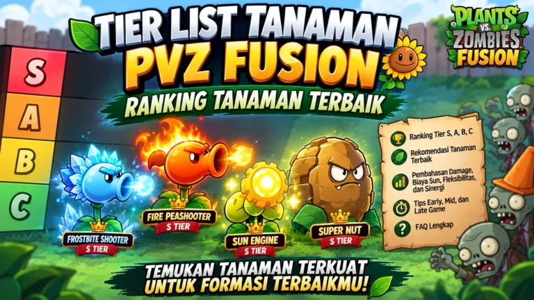 Tier List Tanaman PVZ Fusion: Ranking Tanaman Terbaik tier list tanaman PVZ Fusion